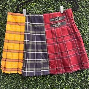 No Boundaries Multicolor Plaid Skirt